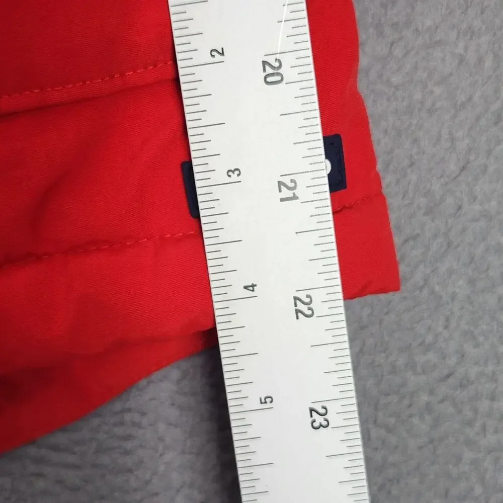 Lands' End Parka Coat Kids Small 8 Red Hooded Insulated Winter Grow-A-Longs